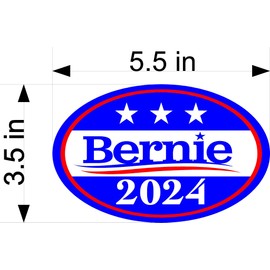 Bernie car Magnet Bernie Sanders President 2024 Magnetic Bumper Sticker 5.5"x3.5"