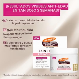Palmer's Cocoa Butter Formula Skin Therapy Oil Crema Facial Retinol-10, Vitamina E y Ácido Hialurónico, Humectación 48 Horas, Dermatológicamente Proba