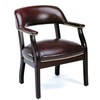 Boss Office Products Traditional Captain's Guest Arm Chair with Casters