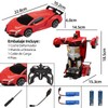 Carro de Control Remoto con LED Luz, Juguete Transformador para