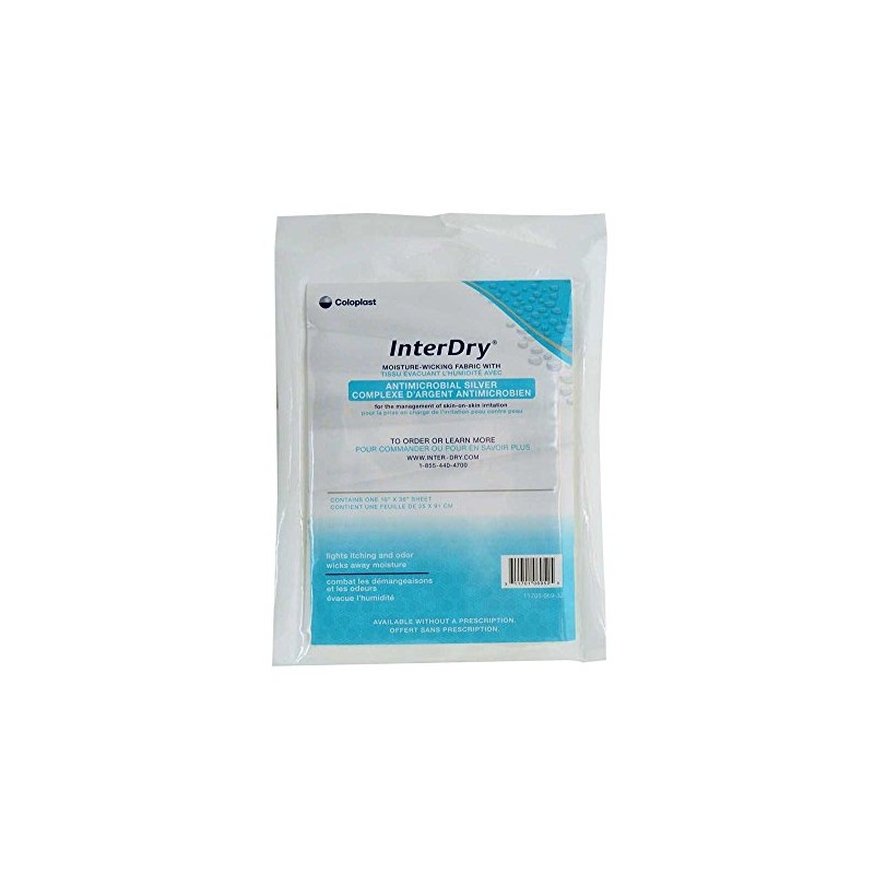 DSS Coloplast InterDry Textile with Antimicrobial Silver Complex 10" x