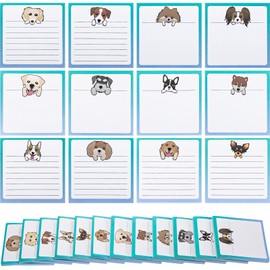 Handepo 12 Pack Dog Cat Notepad Small to Do List Sticky Notes Funny Cute Note Pads Dog Sticky Notes Puppy Cat Theme Self Stick Note Pads Memo Pads for Office School, 600 Sheets in Total (Cute Dog)