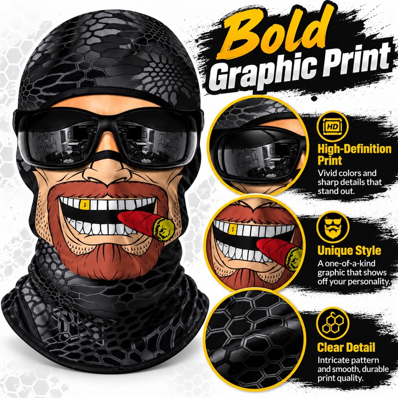 Breathable Full Face Balaclava Mask for Motorcycle Riding – Lightweight