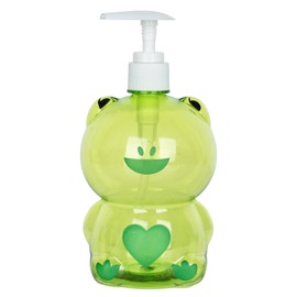 Hand Soap Dispenser Plastic Frog Soap Dispenser Kids Cute Pump Liquid Sanitizer Bottle Small Cartoon Funny Animal Countertop Dispenser for Bathroom Kitchen Office Toilet Hotel (Frog, 500ml)