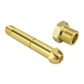SÜA - Nut and Nipple replacement for Nitrogen and Inert Gases Regulators CGA-580 - Nipple length: 3-1/2'' - Regulator side thread: 1/4'' NPT - 3000 PSI