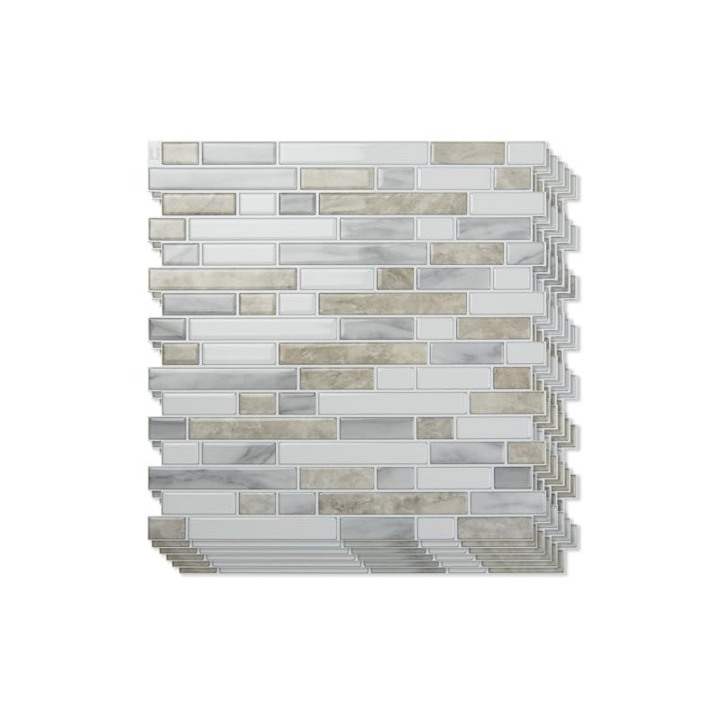 Art3d 10-Sheet Heavy-Duty Peel and Stick Backsplash, Waterproof Wall Tiles