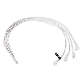 Alphacool 18730 Y-Splitter 4-Pin to 4x 4-Pin PWM 60 cm White Modding Cable Sleeved