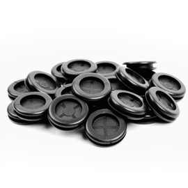 30 Pack Rubber Grommets 1-3/8" (35mm) Drill Hole, 1-3/16" (30mm) ID Double Sided Hole Plugs Gasket for Cable & Wire Firewall Protection, Automotive & Electrical, Black