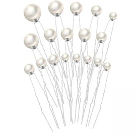 Mirhua U-Pin, Pearl Pin, For Everyday Use, Weddings, Graduation Ceremonies, Coming-of-Age Ceremonies, Kimono, Brides, Hair Ornament, Weddings, Bangs, Popular (Silver)