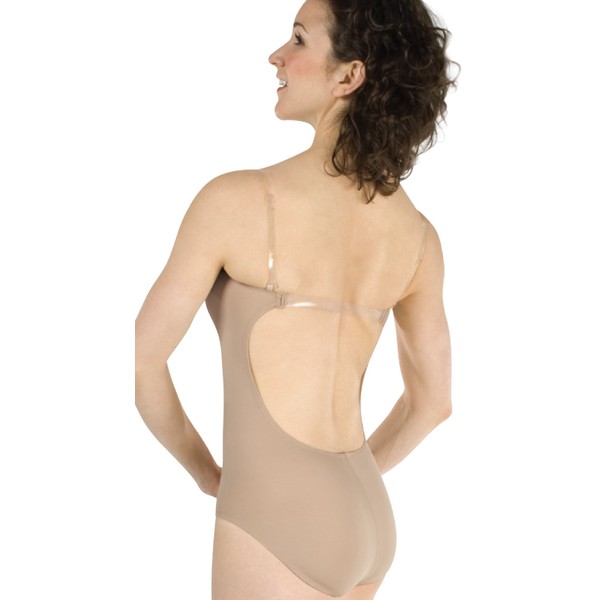 Body Wrappers 277 Womens' Under Wraps Microfiber Open back Leotard (M, Nude)