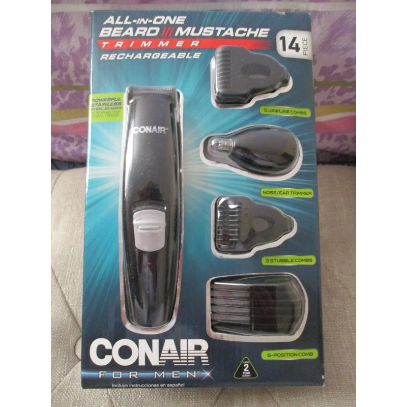 Conair NEW Conair Man All-In-One rechargeable Trimmer GMT189 14 pc