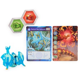 Bakugan Evolutions, Neo Hydorous, Platinum Series True Metal Bakugan, 2 BakuCores and Character Card, Kids Toys for Boys, Ages 6 and Up