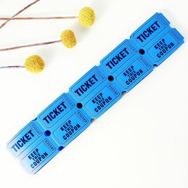 Raffle Tickets - Tickets for Classroom Company Event Reward Entry Events Carnival Concert Parties Fundraisers Prizes 200 Pieces Blue