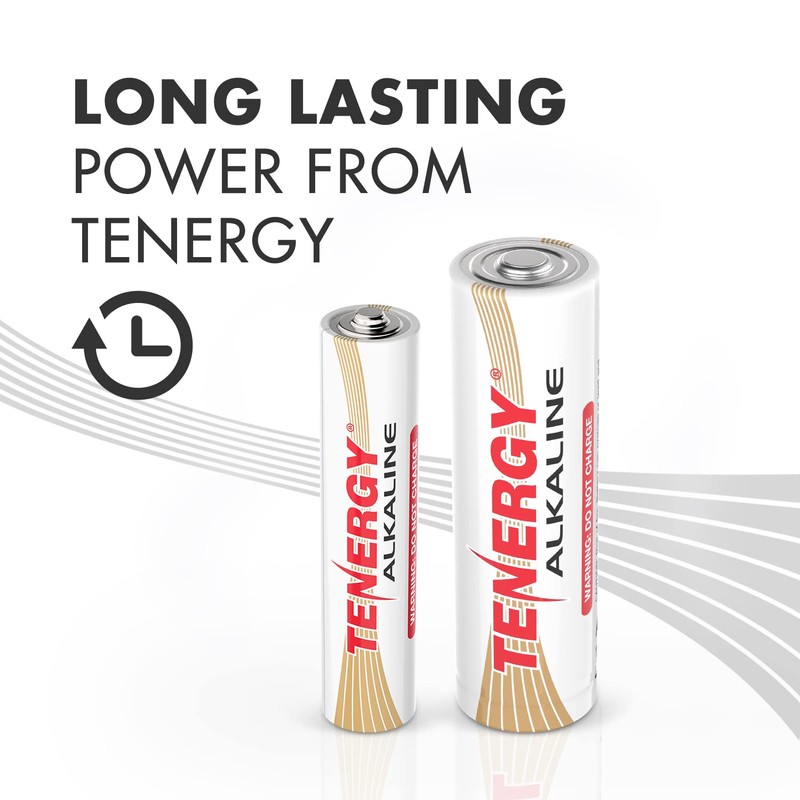 Tenergy Alkaline Batteries & Storage Case, 100xAAs 100xAAA Batteries and
