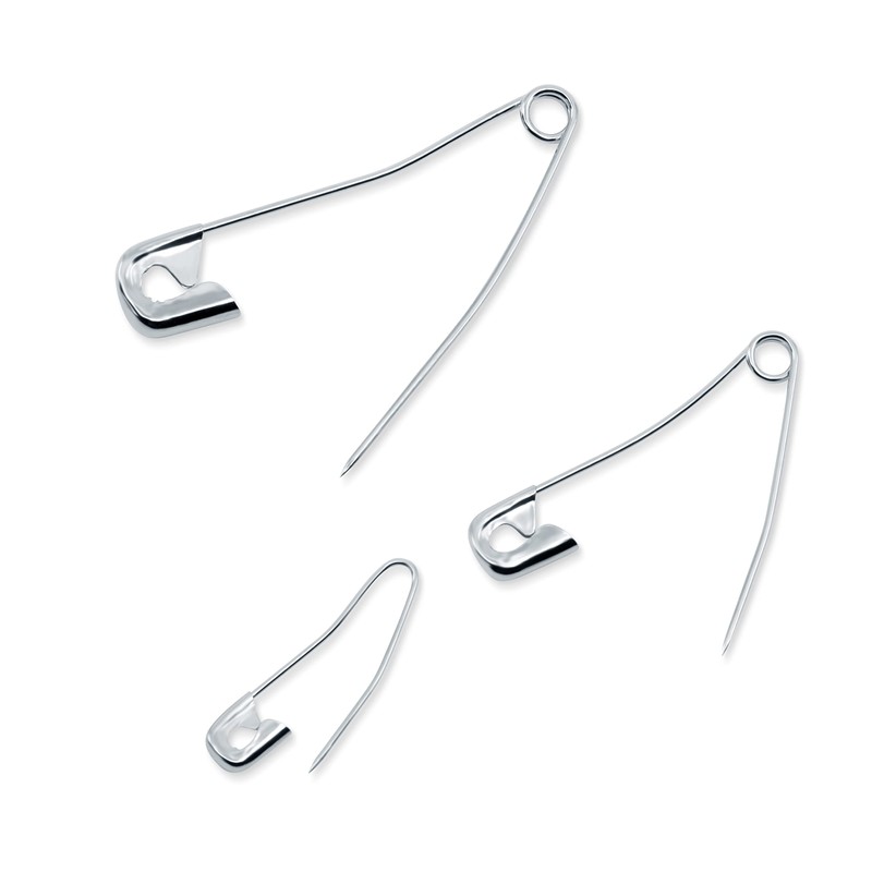 Dritz 3328 Curved Safety Pins, Assorted Sizes with Storage Box