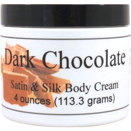 Eclectic Lady Dark Chocolate Satin and Silk Cream, Body Cream, Body Lotion, 4 oz - Shea Butter, Aloe, Silk Amino Acids, Vitamin E, Phthalate-Free, Handcrafted in USA - Perfect For Women