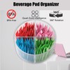 TIMVIEA 360° Spinning Drink Packet Organizer, Clear BPA-Free Plastic 4-Section