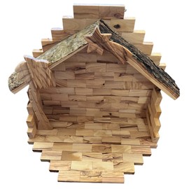 Large Olive Wood Nativity Set Manger Stable 11" Wide Made in Bethlehem