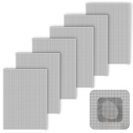 Window Screen Repair Patch, 7"x 5"(18cm x 13cm), Gray, 3-Layer Strong Adhesive Window Screen Mesh Tape, Repair Kit for Window and Door Screen Tears Holes