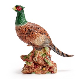 Fitz and Floyd Fall Harvest Pheasant Ceramic Figurine, 10.75 inch