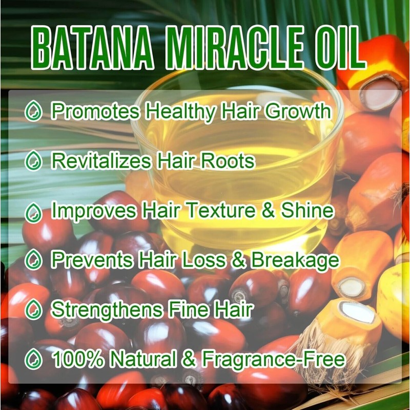 Aliver Batana Oil Hair Growth 2.0fl.oz Reduce Hair Loss By