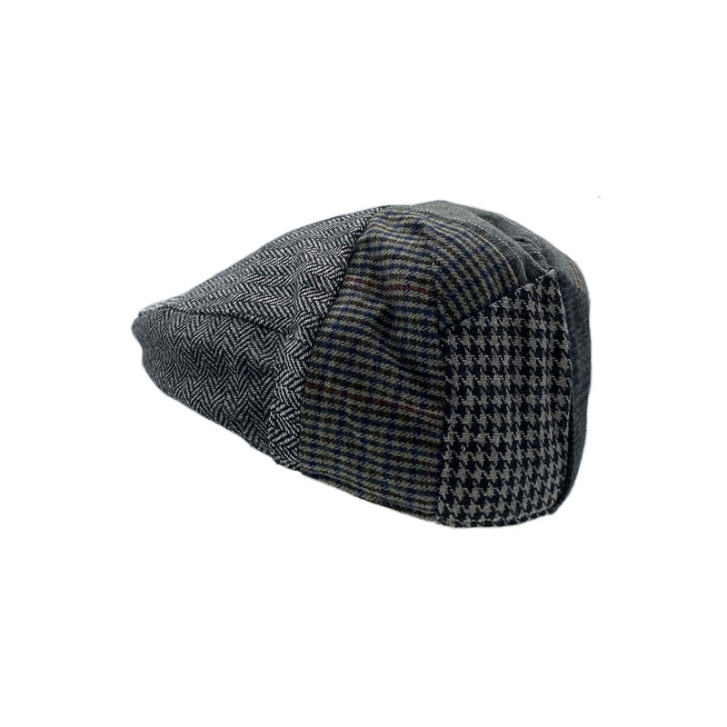 DAIDEM Multi Pattern Patchwork Wool Blend Gatsby Newsboy Ivy Hat