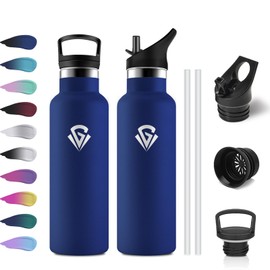 Thermos Flask, 500 ml, BPA-Free, Water Bottle with Straw, Metal Water Bottle, Double-Walled Insulated, Insulated Flask for Boys, Girls, School, Bicycle, Outdoor, Fizz, Bicycle