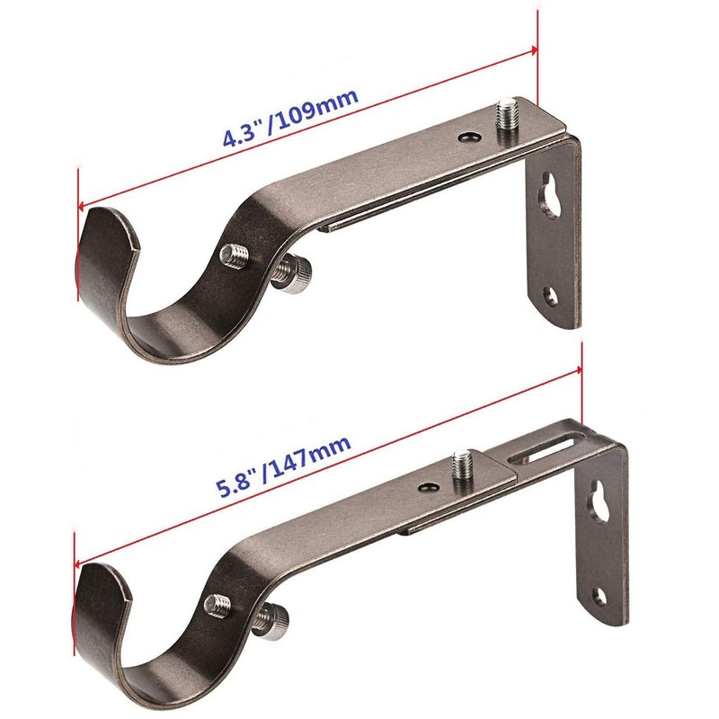 Curtain Rod Bracket Set Of 2 For 1 Or 1