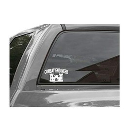 Combat Engineer 5'' x 2.8'' Sticker for Car Decal Truck Window Laptop Auto Vinyl Motorcycle Helmet (Black)