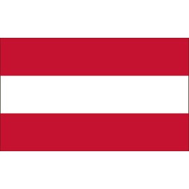 Valley Forge, Austria Flag, Nylon, 3'x5', 100% Made in USA, Canvas Header, Heavy-Duty Brass Grommets