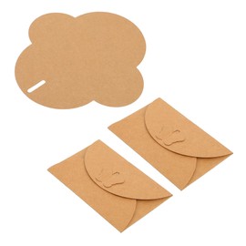 GRIRIW 50PCS Vintage Kraft Paper Envelopes Retro Butterfly Closure for Invitations Letter Writing and Creative Stationery Plain Color Envelope for Personal Messages and Greetings
