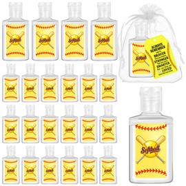 36 Sets Softball Hand Sanitizer Party Favors 1oz Bulk, Baseball
