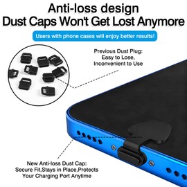 12-Pack USB Type-C Silicone Dust Plugs – Anti-Loss Port Covers with Detachable Adhesive for Smartphones, Tablets & USB-C Devices