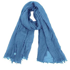 Van Der Rich ® - Scarf with fine crepe surface for men and women, 68-Denim