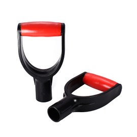 MroMax 2Pcs Shovel D Grip Handle, 1-1/4" Inner Diameter 32mm PVC Spade Snow Shovel Replacement Handle Garden Accessories for Digging Raking Tool