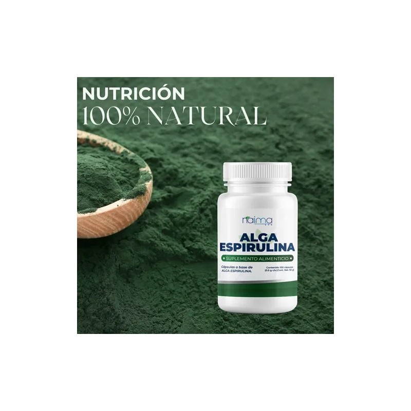Alga Espirulina Orgánica 500 Mg Pack 2 Frascos Con 100