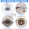 Yinkin 6 Pcs Shower Drain Cover Floor Drain Cover to