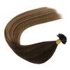 Ugeat Balayage Utip Extensions Dark Brown Mix Medium Brown with