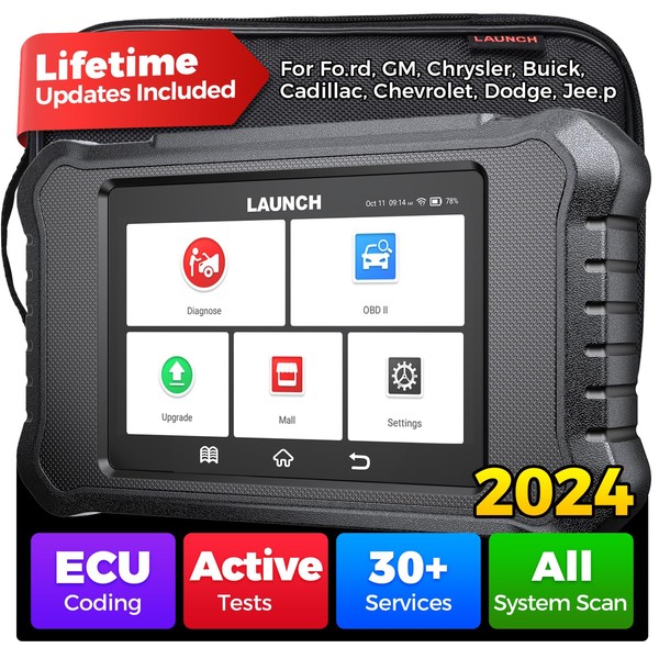 LAUNCH X431 Creader Elite 2.0 FGC OBD2 Scanner, Scan Tool for Ford/GM/Chevy Series, ECU Coding, Active Test, Lifetime FR-EE Update, All System Diagnostic, 30+ Services, Full OBD2 Code Reader, AutoVin
