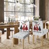 Horaldaily 4PCS Christmas Dining Chair Covers,Red Pine Trees Stretch Removable