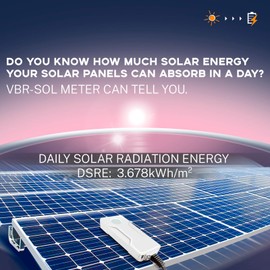 VBR-SOL Solar Irradiance Meter Daily Solor Radiantion Energy Record