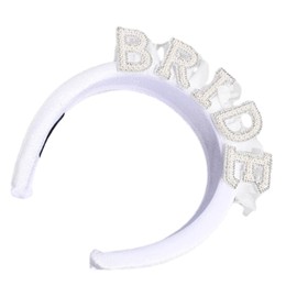 TQUXNGA Stirnband mit künstlichen Perlen für Hochzeit, Party, eleganter Haarreif für Braut, Brautparty, Junggesellinnenabschied, Kopfbedeckung