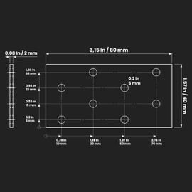 Repa Market Heavy Duty Metal Bracket Mending Plate - 3.14" x 1.57" Inch / Pack of 48 - Steel Shelf Brackets - Perforated Sheets for Home Improvement Flat Wall Mounting Plates for Wood Beam 3" x 1.50"