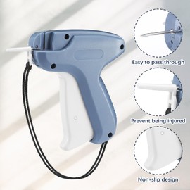 Honoson 3 Pieces Clothes Tagging Applicator Garment Tag Attacher Label Tagging Machine with 15 Pieces Steel Needles for Boutique Store Consignment Garage Yard Sale(Blue)