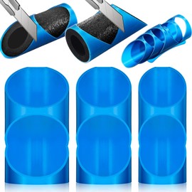 Teenyyou 6 Pcs Pipe Insulation Cutting Guide Foam Pipe Cutter Tool in Homes, Industries and Commercial Use Tools Tube Insulation Cutting Fixture 3 Sizes for 15mm, 22mm, 28mm(Blue)