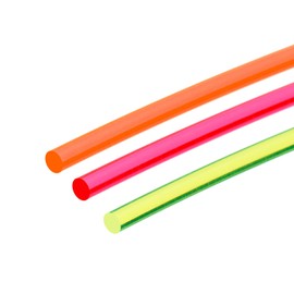 QUARKZMAN Replacement Fibre Optical Visor Rods 3 mm x 15 cm PMMA for Arches, Visors, Crafts, Art, Fluorescence, Red, Green, Orange, Pack of 6