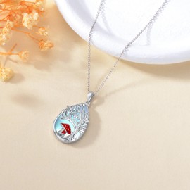 Tree of Life Mushroom Necklace 925 Sterling Silver Tree of Life Moonstone Necklace Mushroom Themed Jewellery Gifts for Women Mushroom Lovers