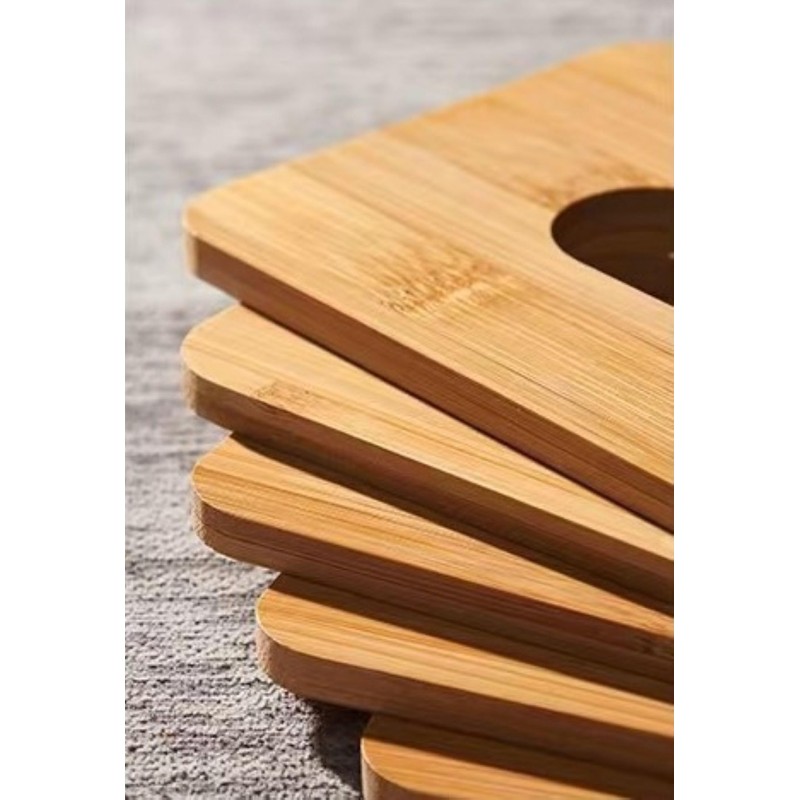 Tissue Box with Bamboo Wood Lid, Rectangular Tissue Dispenser Box,
