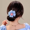 Bun hair tie, wire hair tie, low bun, flower hair tie / 당고머리끈 와이어머리끈 로우번 플라워 머리끈