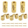 HOJLKLD 6Pcs 8 mm Hidden Brass Barrel Hinges, 180 Degree